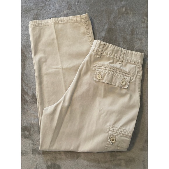 Arizona Jean Co Other - Arizona Cargo Pants 38x30 Khaki Tan Relaxed Straight Leg Cotton Utility Skater